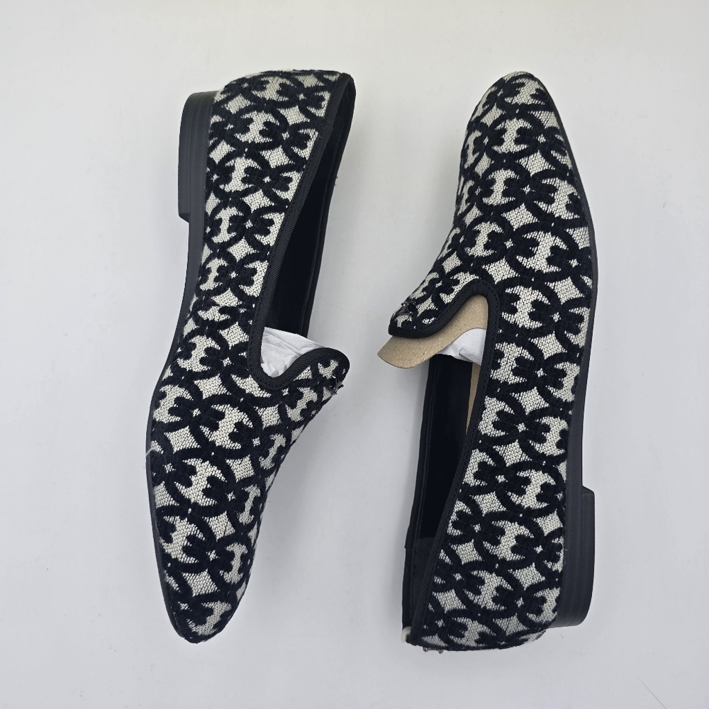 NIB Circus NY by Sam Edelman Tiffany Flat Loafers, Black/Natural Fabric, 6M - Picture 13 of 16
